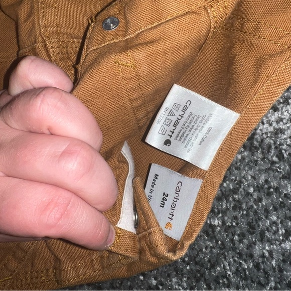 Khaki carhartt overalls size 24 months - Picture 3 of 3